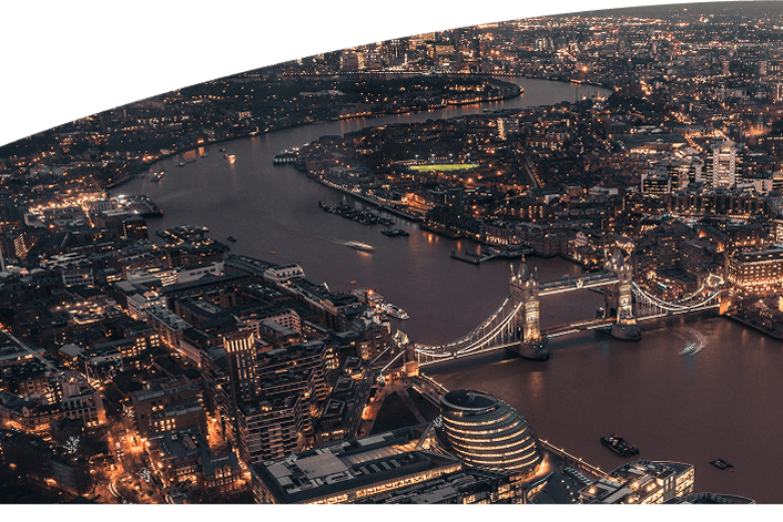 Aerial view of London