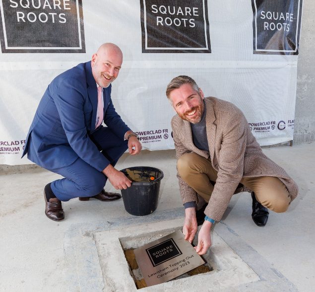 Square Root’s first topping out