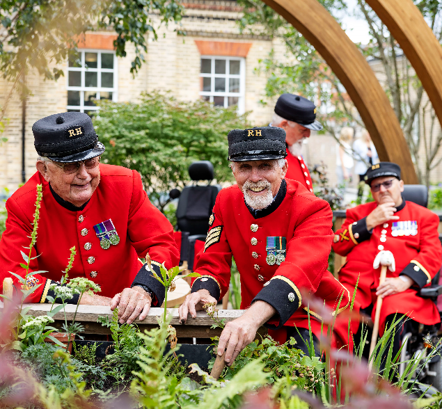 London Square Chelsea Pensioners Garden moves to its new home 