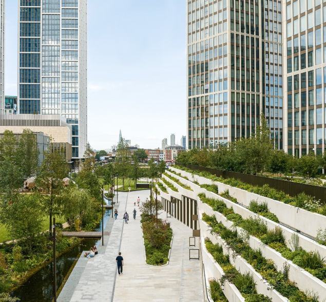  A Rainy Day in Nine Elms  