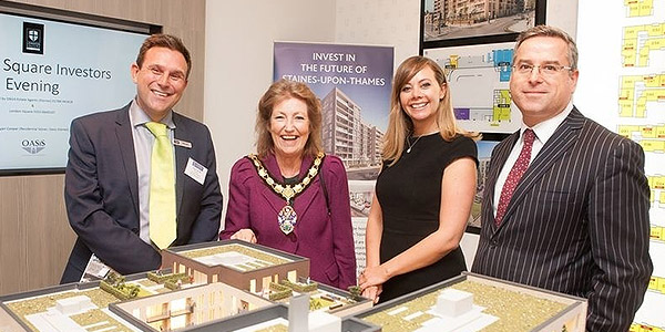 Spelthorne Mayor welcomes positive regeneration at London Square Staines upon Thames